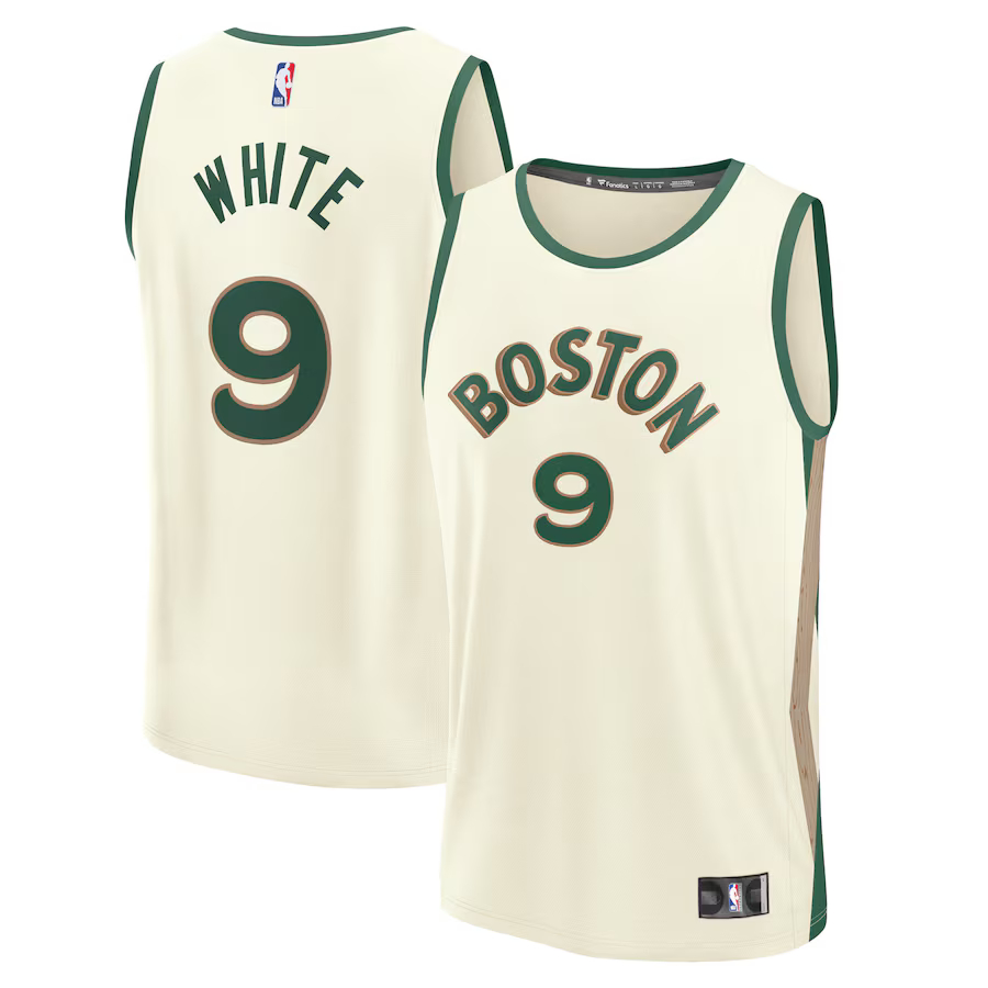 Men's Boston Celtics Derrick White #9 City Editon 2023-2024 White Jersey 2401WXCY